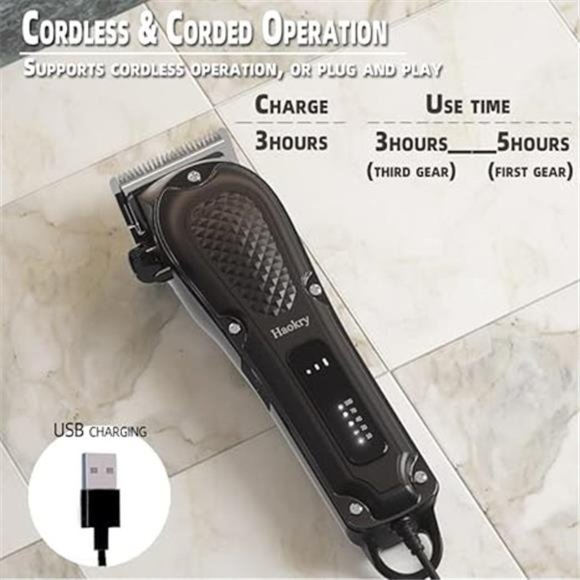 Hair Clippers for Men Professional Cordless Grooming Rechargeable Beard Trimmer - Picture 3 of 6